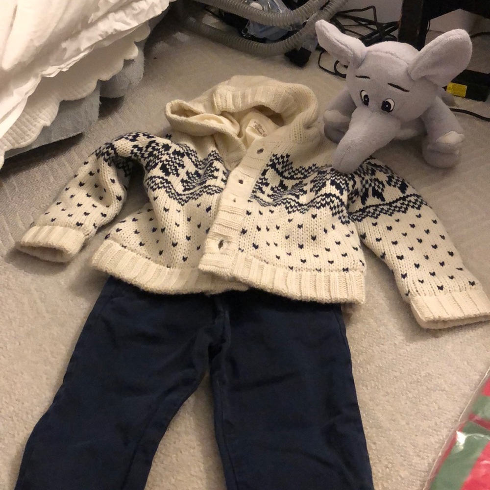 Hooded Button Down Sweater